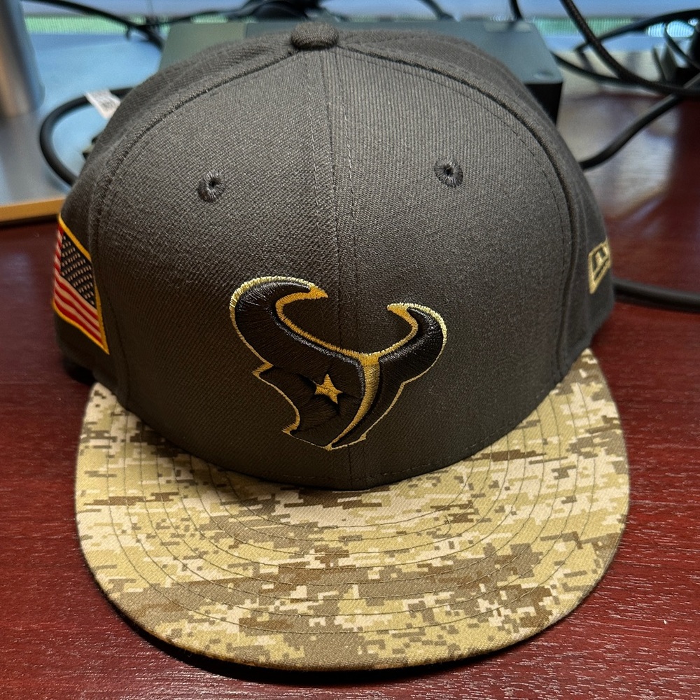 Texans Salute to Service New Era Black and Gray 59FIFTY Cap